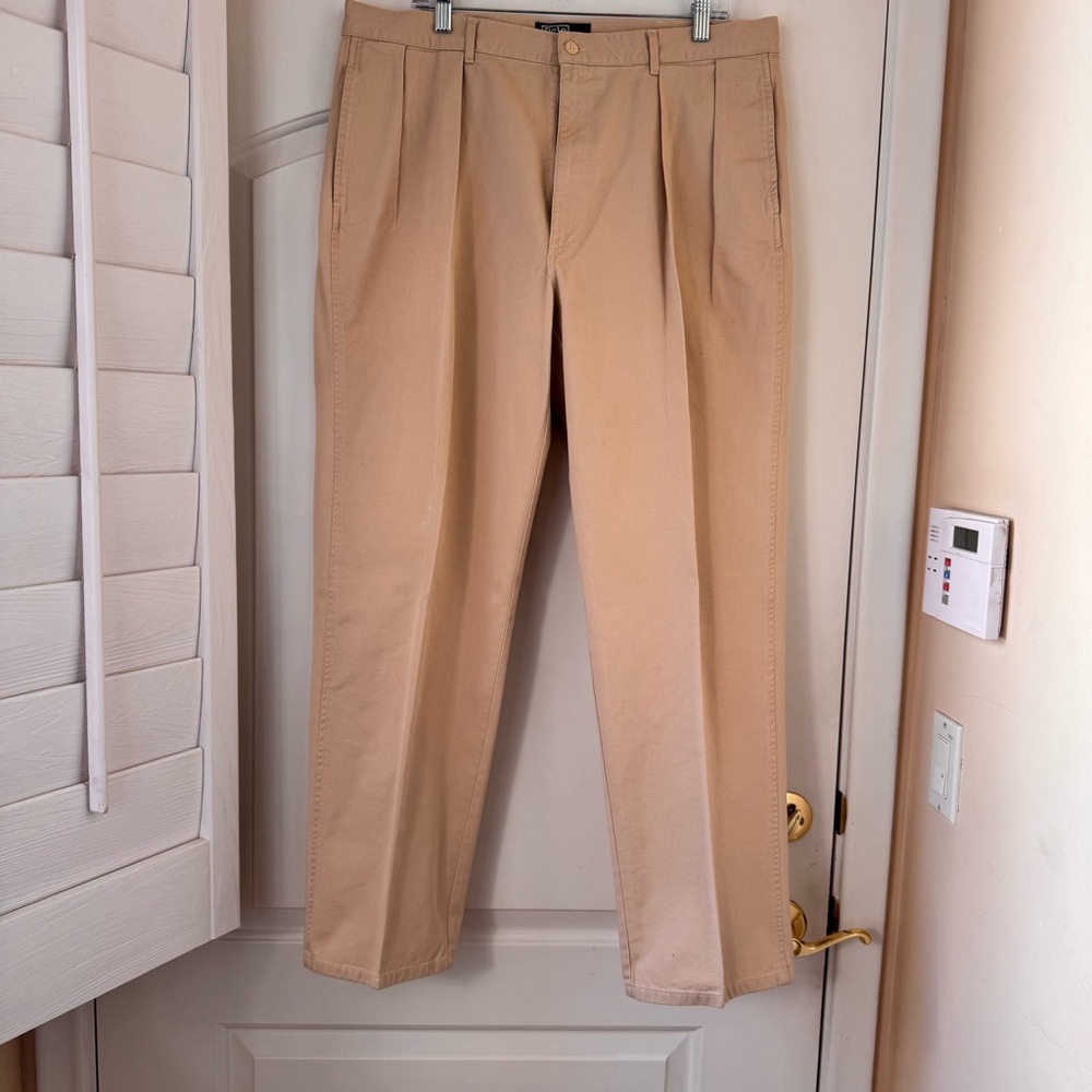 Vintage Polo Ralph Lauren Chino Mens Tan Pants Size 38 x 32